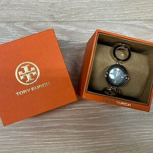 NEW Tory Burch Black and Gold Watch (never worn)